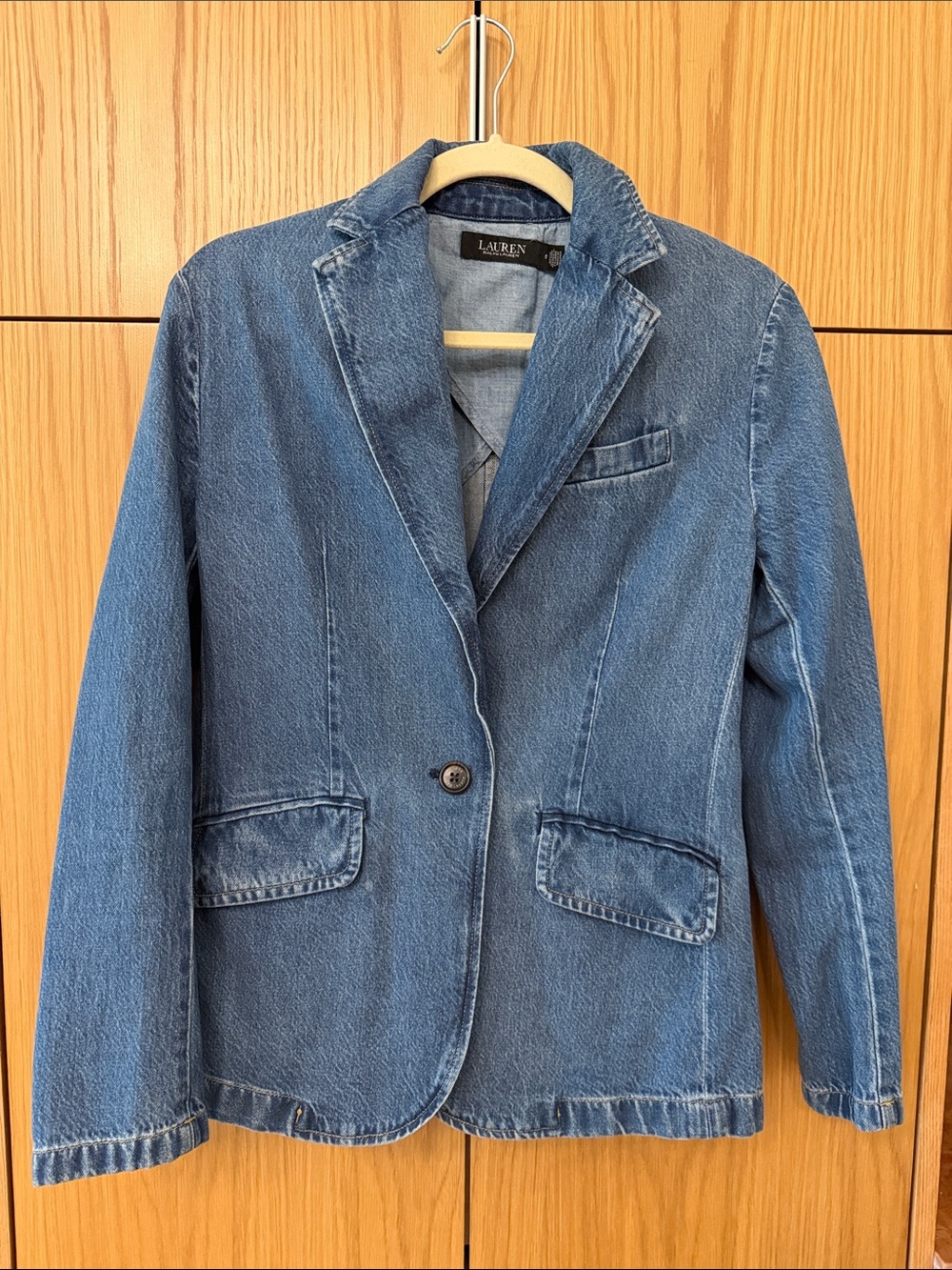 Lauren Ralph Lauren Blue Denim Blazer Jacket